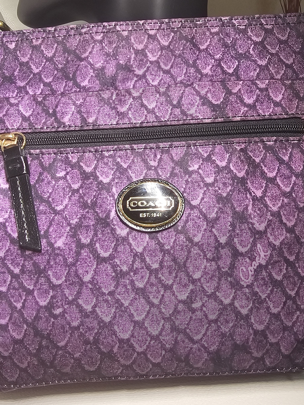 Coach Purple Signature Crossbody Bag
